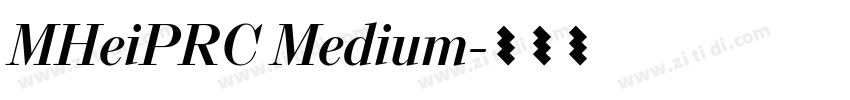 MHeiPRC Medium字体转换